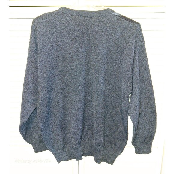 Vintage Cooper Sweater With Geometric Pattern Blue & Black Size XL Made In Canad - Picture 3 of 4